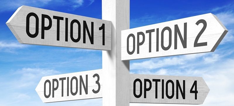 concepts des choix : panneaux des options